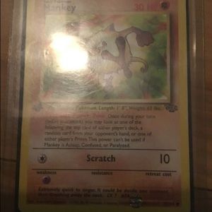 Mankey first edition card